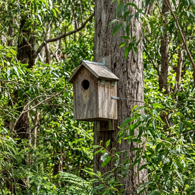 Animal nesting box installed as a humane alternative to a Armadale roof cavity